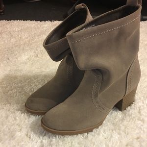 Taupe colored boots